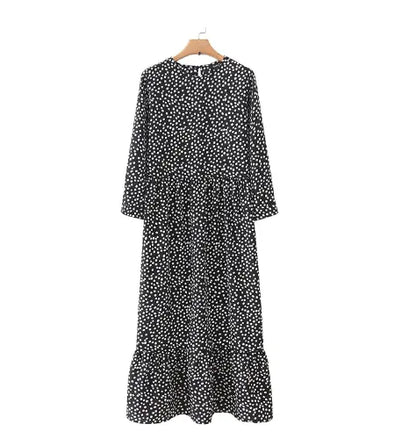 New Polka Dot Print Maxi Dress