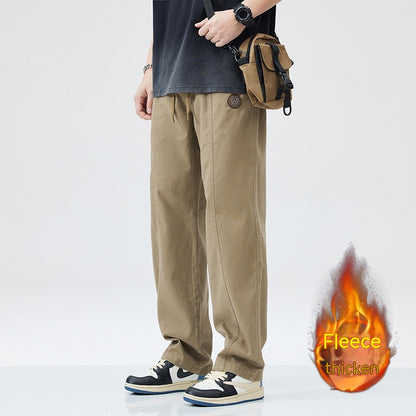 Men's Thickened Fleece-Lined Cotton Casual Pants
