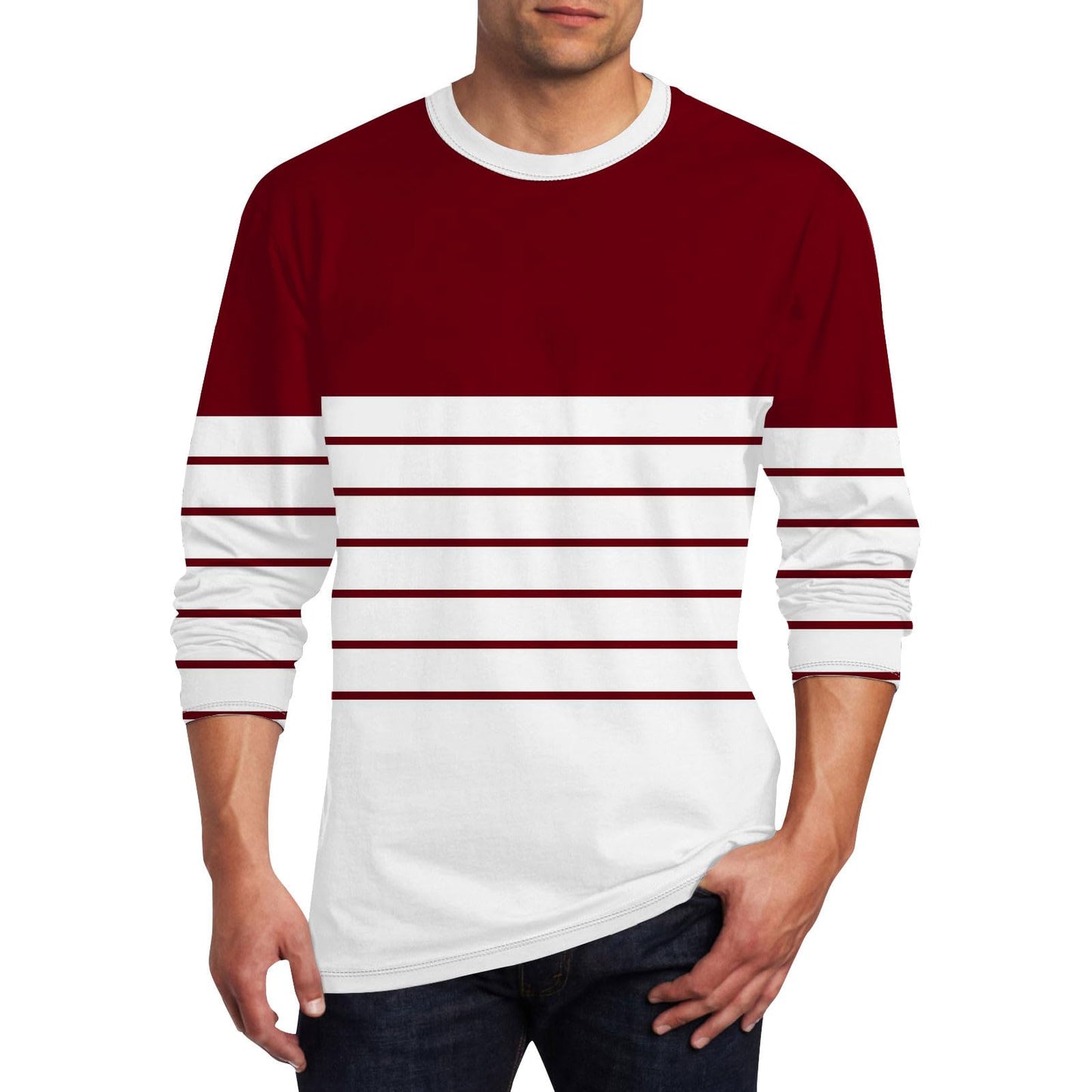 Mens Graphic T-Shirts 5xlt Mens Shirts Big and Tall Mens Casual Shirts Mens Long Sleeve Tee Shirts Lightweight Crew Neck Work Shirt Funny Fall Oversized Outfits Wine Small