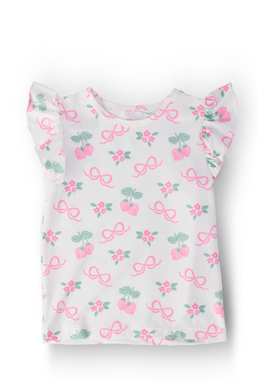 Berries & Bows S/S Ruffle Tee