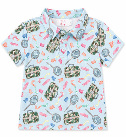 Boys Fishing Snacks S/S Polo