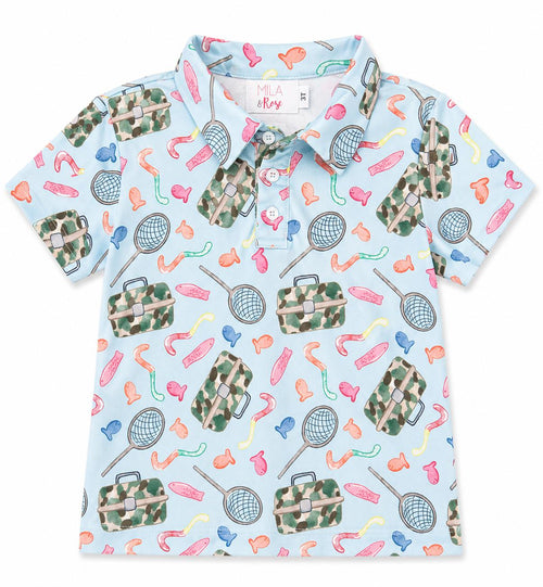 Boys Fishing Snacks S/S Polo
