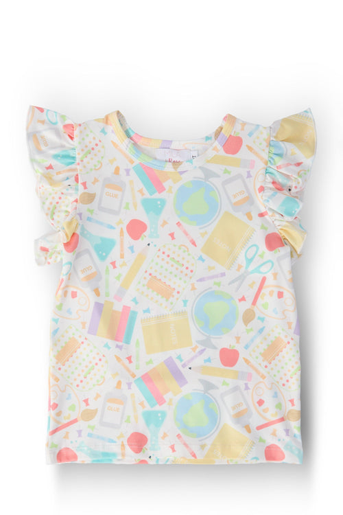 Campus Cutie S/S Ruffle Tee