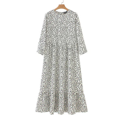 New Polka Dot Print Maxi Dress