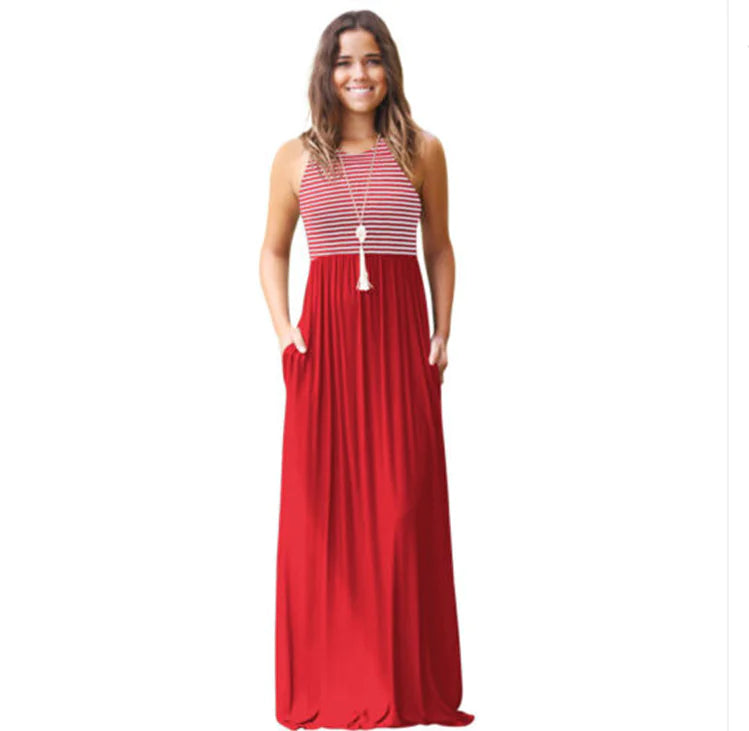 Striped Summer Maxi Dress Line