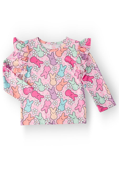 Hangin with My Peeps L/S Ruffle Tee