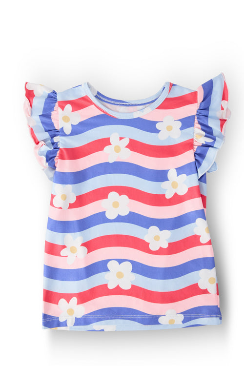SALE July Vibes S/S Ruffle Tee