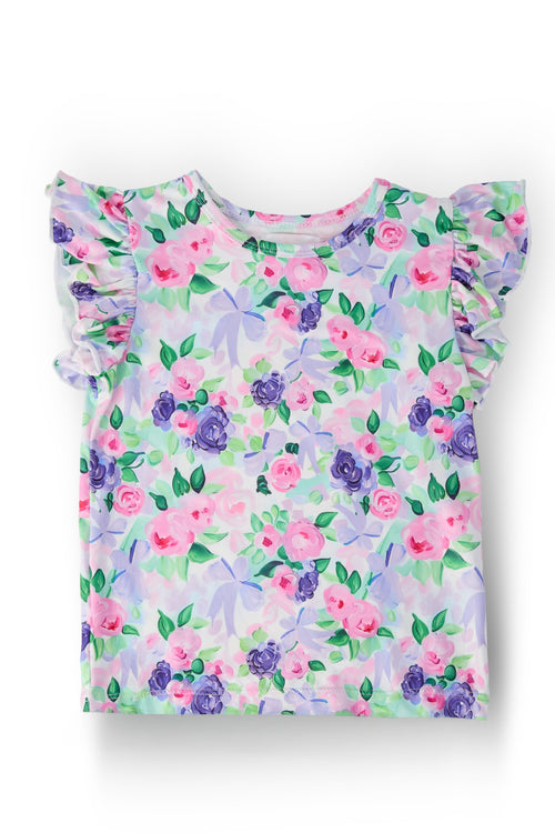 Lavender Love S/S Ruffle Tee