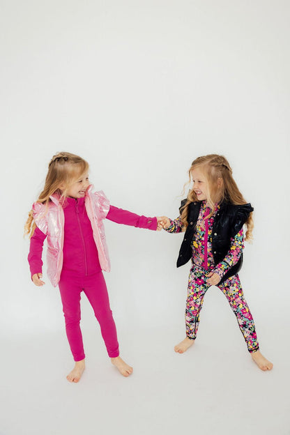 Pink Iridescent Puffer Vest
