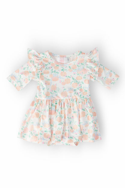 Pretty Pumpkins Twirl Flutter Bodysuit