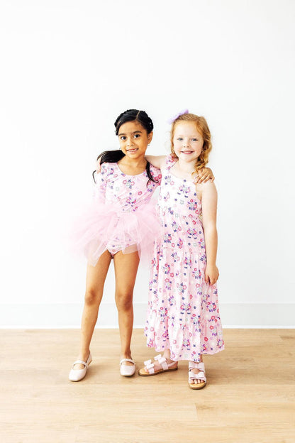 Retro Daydream Ruffle Maxi Dress