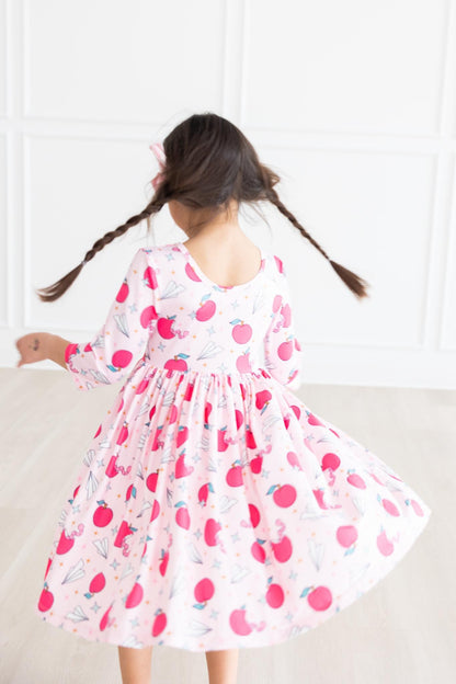 SALE Star Student 3/4 Sleeve Pocket Twirl Dress