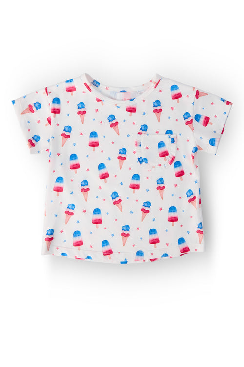 Summer Sweets Ruffle Pocket Tee