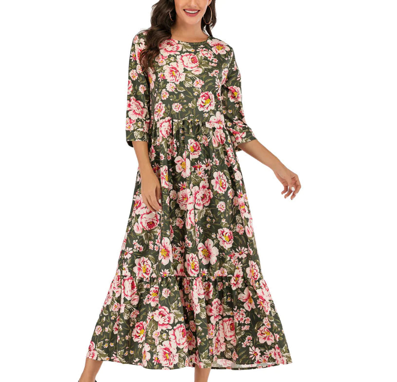 New Polka Dot Print Maxi Dress