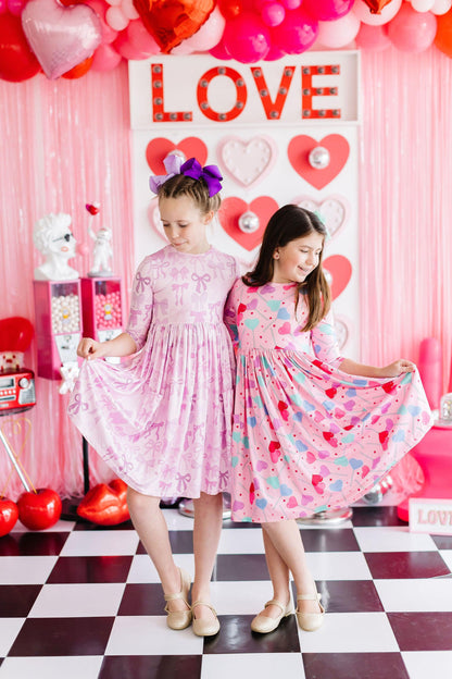 Sucker for You 3/4 Sleeve Pocket Twirl Dress
