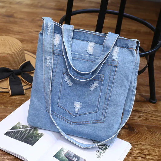 Shoulder Bag, Tote, Denim