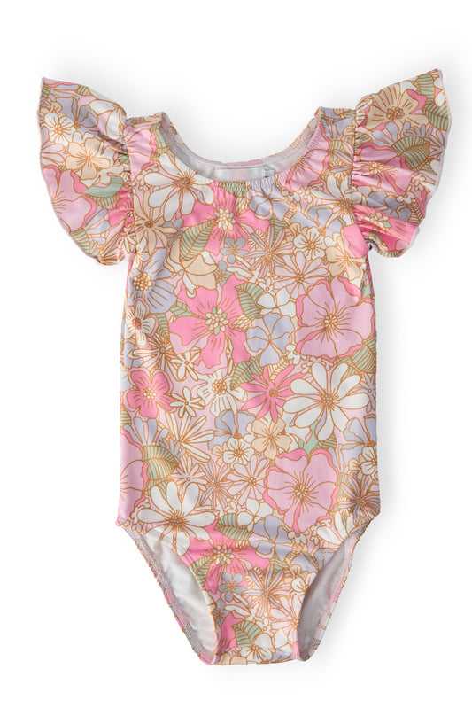What's Up Buttercup S/S Flutter Sleeve Leotard