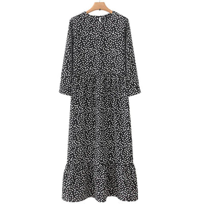 New Polka Dot Print Maxi Dress