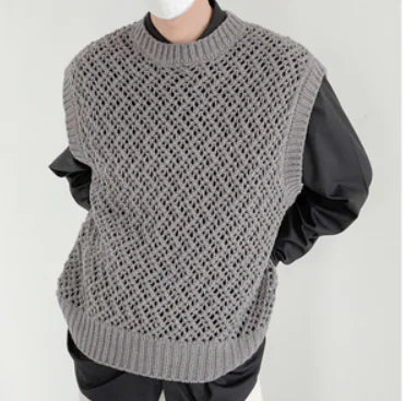 Loose and Versatile Woolen Waistcoat for Casual Wear