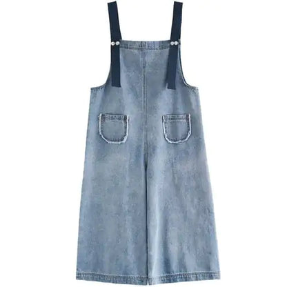 Loose Denim Overalls