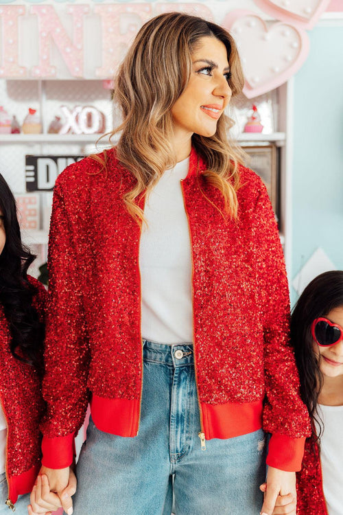 Grown Up Red Sequin Jacket