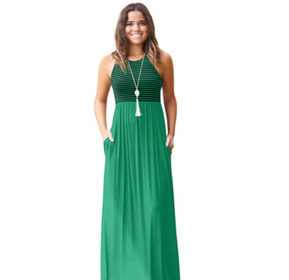 Striped Summer Maxi Dress Line
