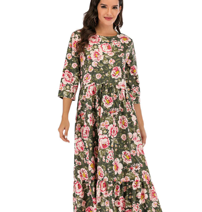 New Polka Dot Print Maxi Dress