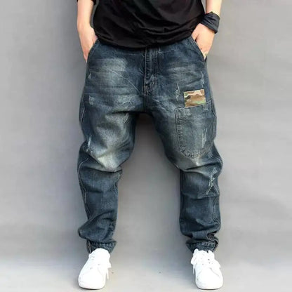 Mens Street Style Denim Harem Pants