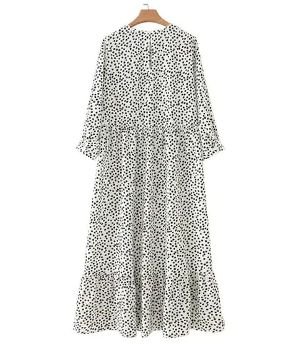 New Polka Dot Print Maxi Dress