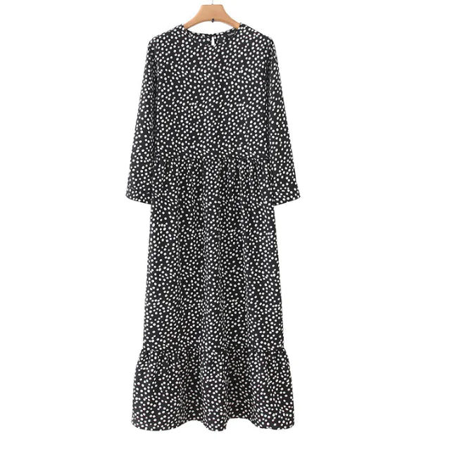 New Polka Dot Print Maxi Dress